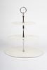 High Tea Cake Stand - porcelain and found metal stand 34 x 29 x 29cm